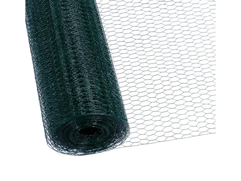 CCLIFE Hühnerzaun Geflügelnetz 45mm Maschenweite 100cm Höhe 50m Länge PVC-Beschichtet