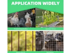 Hot CCLIFE Hühnerzaun Geflügelnetz 6.3mm Maschenweite 100cm Höhe 2m Länge Verzinkt Silber