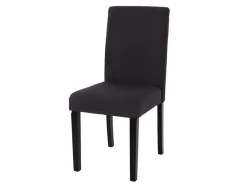 Discount CHEFGASTRO Esszimmerstuhl 2er-Set Klassisch & Zeitlos 90x43x56cm Sitzhöhe 45cm Textil Dunkle Beine Schwarz