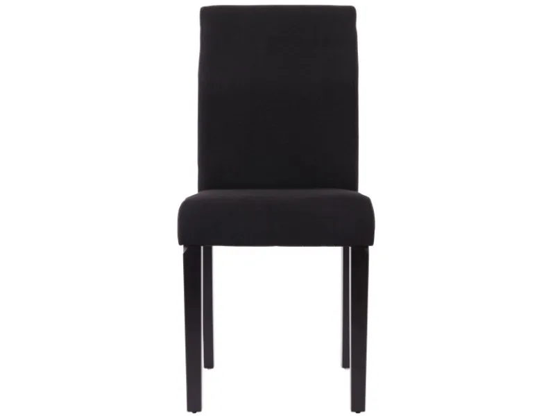 Discount CHEFGASTRO Esszimmerstuhl 2er-Set Klassisch & Zeitlos 90x43x56cm Sitzhöhe 45cm Textil Dunkle Beine Schwarz