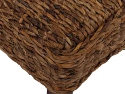 CHEFGASTRO Esszimmerstuhl 2er-Set Korbstuhl Stuhl Bananengeflecht 93x47x43cm Sitzhöhe 47cm Hell Ohne Kissen