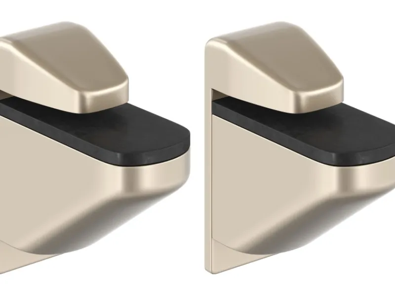 New Clip Regalbodenträger Maxi für 4 mm - 24 mm Nickel gebürstet