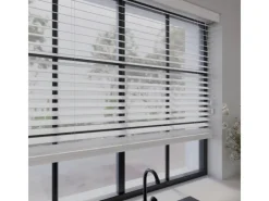 Clearance Cocoon Home Concepts Holz Jalousien 100 x 130 50mm Lamellen Weiß