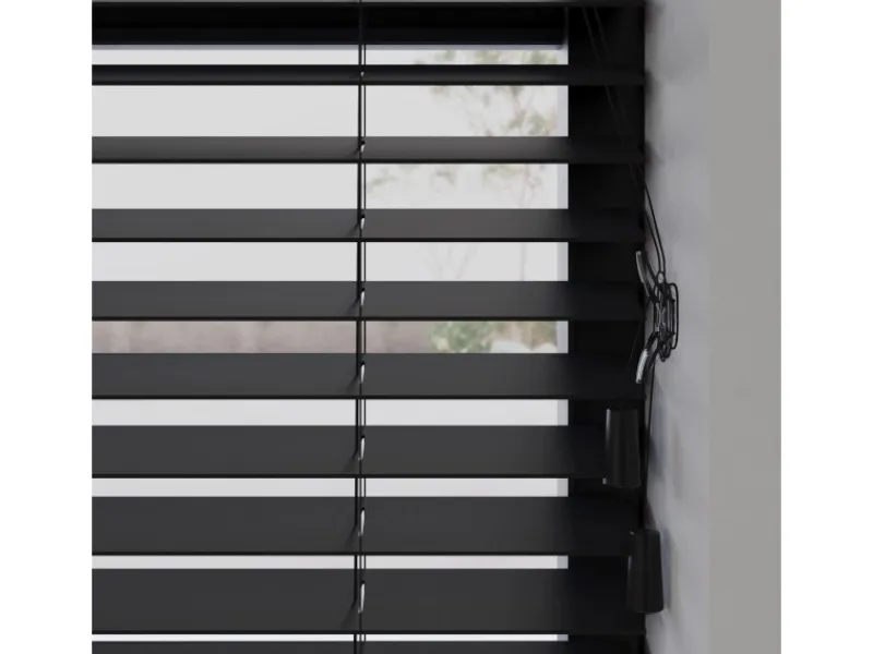 Cocoon Home Concepts Holz Jalousien 60 x 175 50mm Lamellen Schwarz