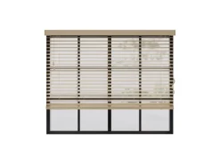 Cocoon Home Concepts Holz Jalousien 240 x 175 50mm Lamellen Naturel