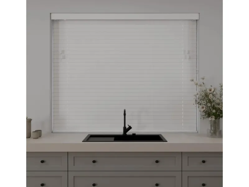 Cocoon Home Concepts Holz Jalousien 90 x 130 50mm Lamellen Weiß