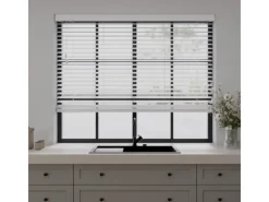 New Cocoon Home Concepts Holz Jalousien 90 x 175 50mm Lamellen Weiß