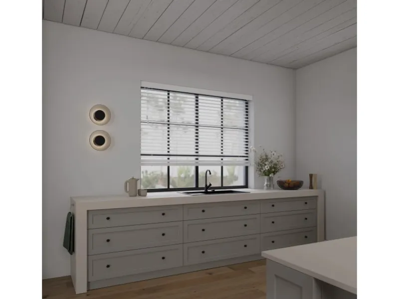 Cocoon Home Concepts Holz Jalousien 210 x 240 50mm Lamellen Weiß