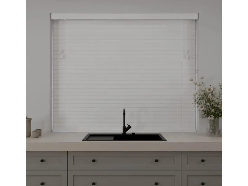 Cocoon Home Concepts Holz Jalousien 210 x 240 50mm Lamellen Weiß