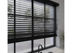 Cocoon Home Concepts Holz Jalousien 160 x 240 50mm Lamellen Schwarz