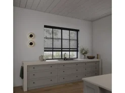 Online Cocoon Home Concepts Holz Jalousien 150 x 130 50mm Lamellen Schwarz