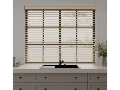 Cocoon Home Concepts Holz Jalousien 150 x 130 50mm Lamellen Naturel