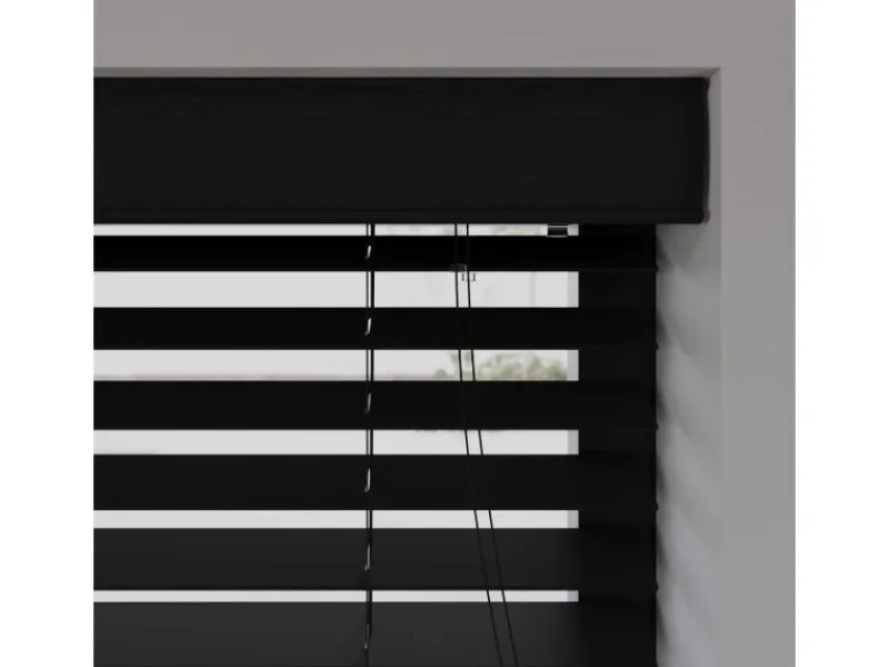 Cocoon Home Concepts Holz Jalousien 70 x 175 50mm Lamellen Schwarz