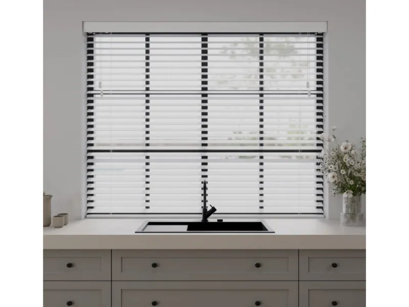 New Cocoon Home Concepts Holz Jalousien 190 x 175 50mm Lamellen Weiß