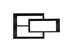 Coemo TRAUMMÖBEL Wandregal KARO Hängeregal Schwarz