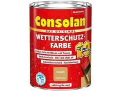 Consolan Wetterschutzfarbe Seidenglänzend 750 ml Sandgelb