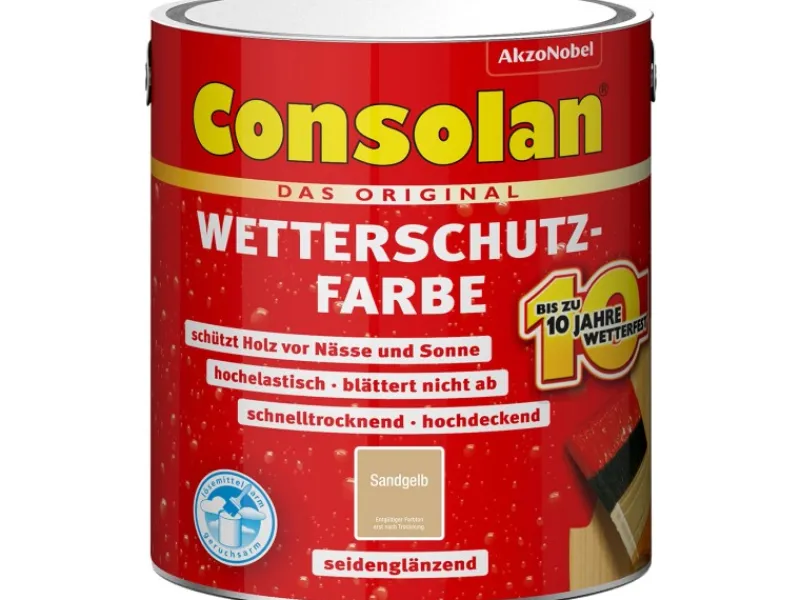 Consolan Wetterschutzfarbe Seidenglänzend 2,5 l
