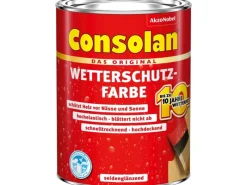 Outlet Consolan Wetterschutzfarbe Seidenglänzend 2,5 l Kaffeebraun