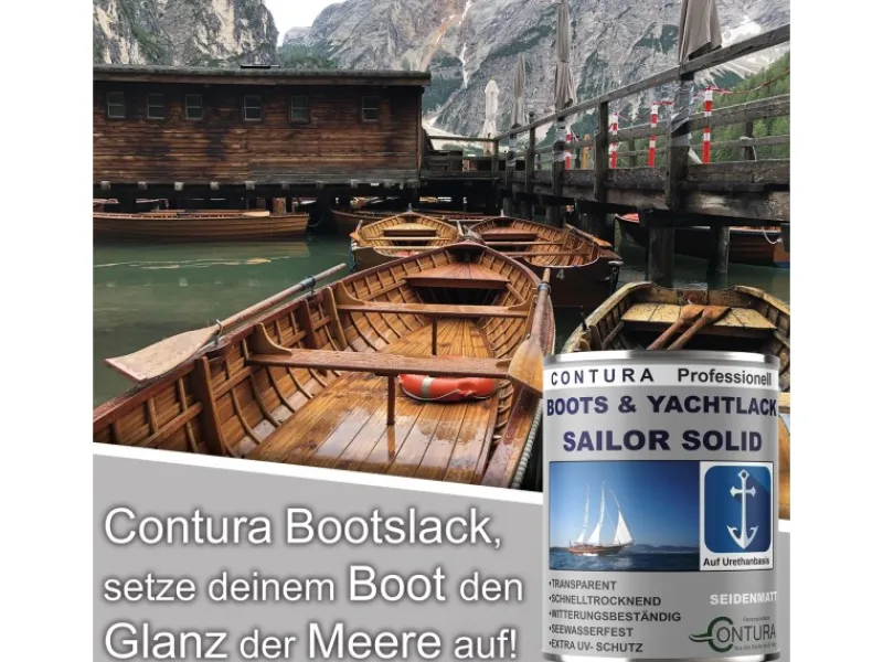 Sale CONTURA Boots & Yachtlack Bootslack Holzlack Hartlack Klarlack 2,5 Liter Glänzend