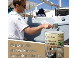 Clearance CONTURA Bootslack Farbig Yacht Buntlack Metall Holz GFK Boot Seidenmatt 500ml RAL 9010 Analog Weiß
