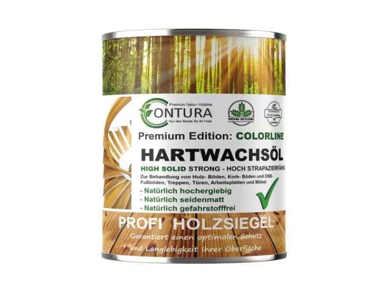 CONTURA Hartwachsöl Colorline FARBIG Fußbodenöl Parkettöl Möbelöl Holzöl 750ml 10 Frost White