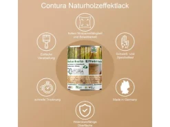 Sale CONTURA Parkettlack Möbellack Holzlack Naturholzeffekt Lack Matt Naturholz Effektlack 750ml
