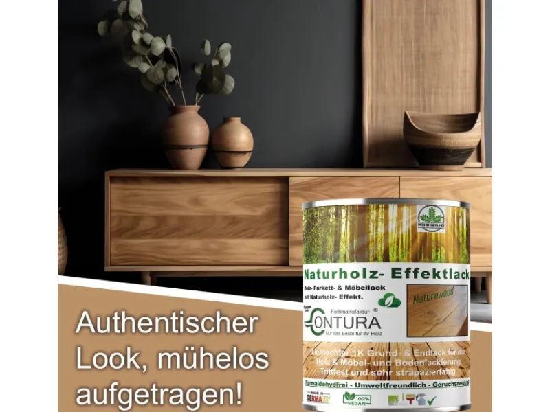 Sale CONTURA Parkettlack Möbellack Holzlack Naturholzeffekt Lack Matt Naturholz Effektlack 750ml