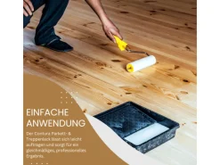 CONTURA Parkettlack Treppenlack Professionell Lack Fußbodenlack Dielenlack Holzlack Seidenmatt 5 Liter