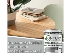 Best CONTURA Tischplattenlack Hartlack Treppenlack Lack & Universallack Grundierung Glänzend 2,5 Liter