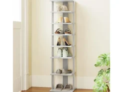 Costway 8 Stufiges Schuhregal Höhenverstellbar Holz Einzel