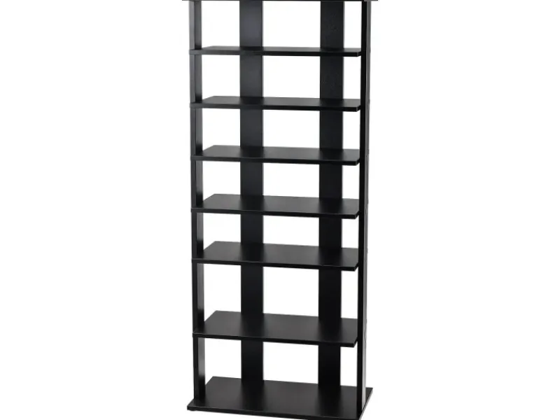 Costway 8 Stufiges Schuhregal Höhenverstellbar Holz Doppel