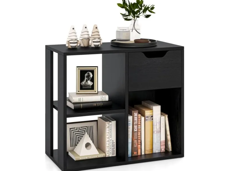 Costway Bücherregal Holz 60 x 30 x 53 cm