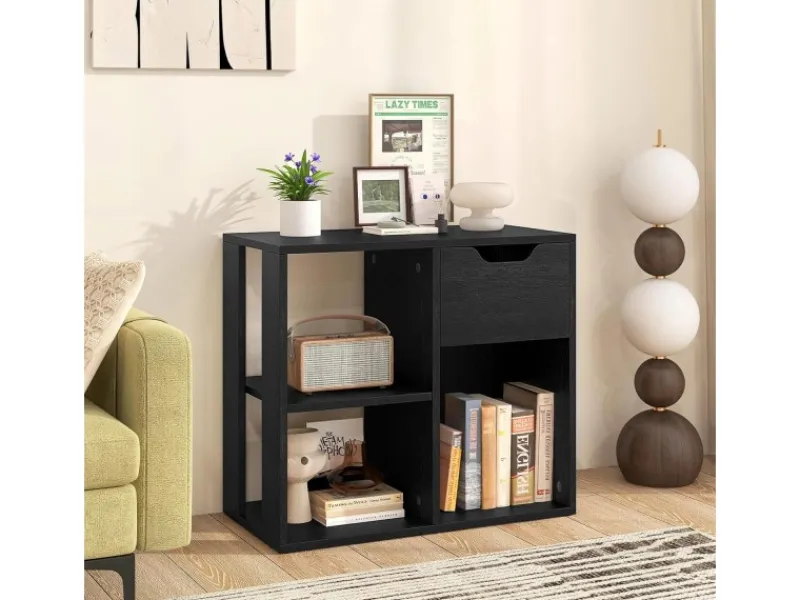 Costway Bücherregal Holz 60 x 30 x 53 cm