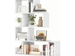 Costway Bücherregal mit 4 Ebenen 80 x 22 x 100 cm Weiß