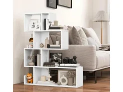 Costway Bücherregal mit 4 Ebenen 80 x 22 x 100 cm Weiß