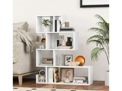 Costway Bücherregal mit 4 Ebenen 80 x 22 x 100 cm Weiß