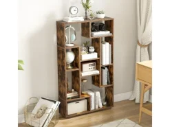 Costway Bücherregal mit 9 Fächern Standregal 120cm