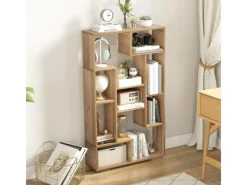 Costway Bücherregal mit 9 Fächern Standregal 120cm