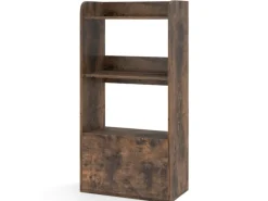 Costway Bücherregal mit Schublade 55 x 29 x 105 cm Rustikales Braun