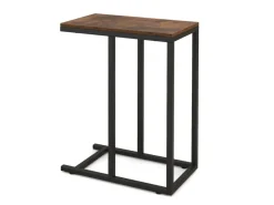 Costway Beistelltisch C-Form Sofatisch mit Metallgestell
