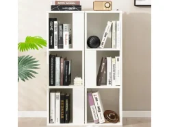 Costway 2er Set Bücherregal Aus Holz mit 3 Ebenen & Kippsicherung Weiß