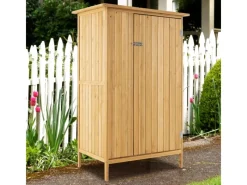 Costway Gartenschrank Holz Geräteschuppen 91 x 66 x 150 cm