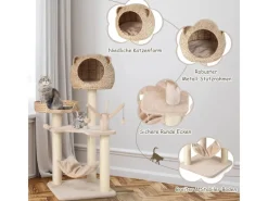 Costway Katzenbaum mit Höhle Katzenmöbel Katzenhaus 121cm Hoch