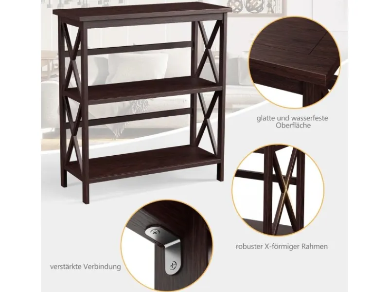 Costway Konsolentisch Holz 79 x 32 x 86 cm