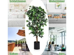 Costway Kunstpflanze für Zuhause Garten Büro 180 cm