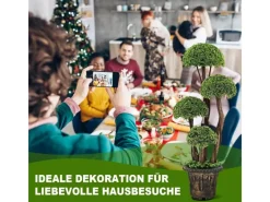 Online Costway Kunstpflanze mit 4 Kugeln & Realistischem Stamm Grün 90 cm