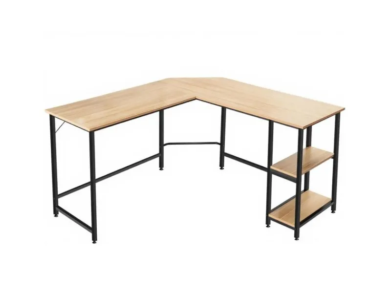 Costway L-förmiger Schreibtisch Homeoffice Schreibtisch