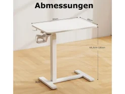 Costway Pflegetisch mit Rollen Betttisch Krankentisch