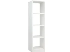 Costway Regal mit 4 Fächern Bücherregal Holz 38 x 142 x 33 cm Weiß