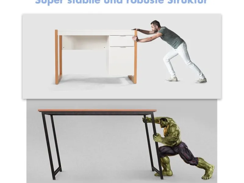 Costway Schreibtisch mit Schublade und Schrank Kinderschreibtisch Weiß